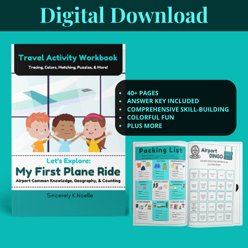 Let's Explore: My First Plane Ride Activity Book (Digital Download)